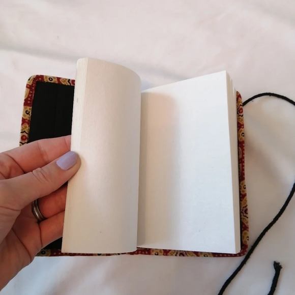 NWOT Natural Paper Plain Notebook with Soft Cover and Tie Closure - Picture 7 of 15